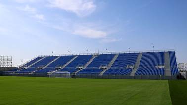 El estadio modular no tendrá asientos a la vente con visibilidad reducida, según señala el Real Zaragoza. Foto: Miriam Aparicio