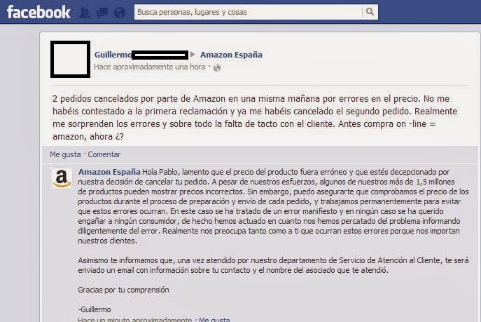 Amazon: mala gestión del cliente