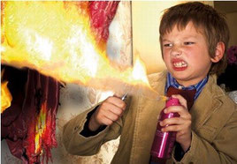 Los gases que llevan los aerosoles son inflamables